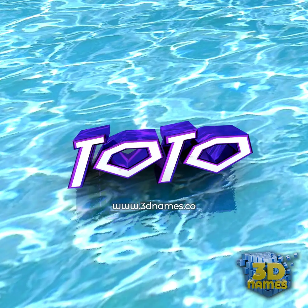 toto in Water style - 3D name wallpaper