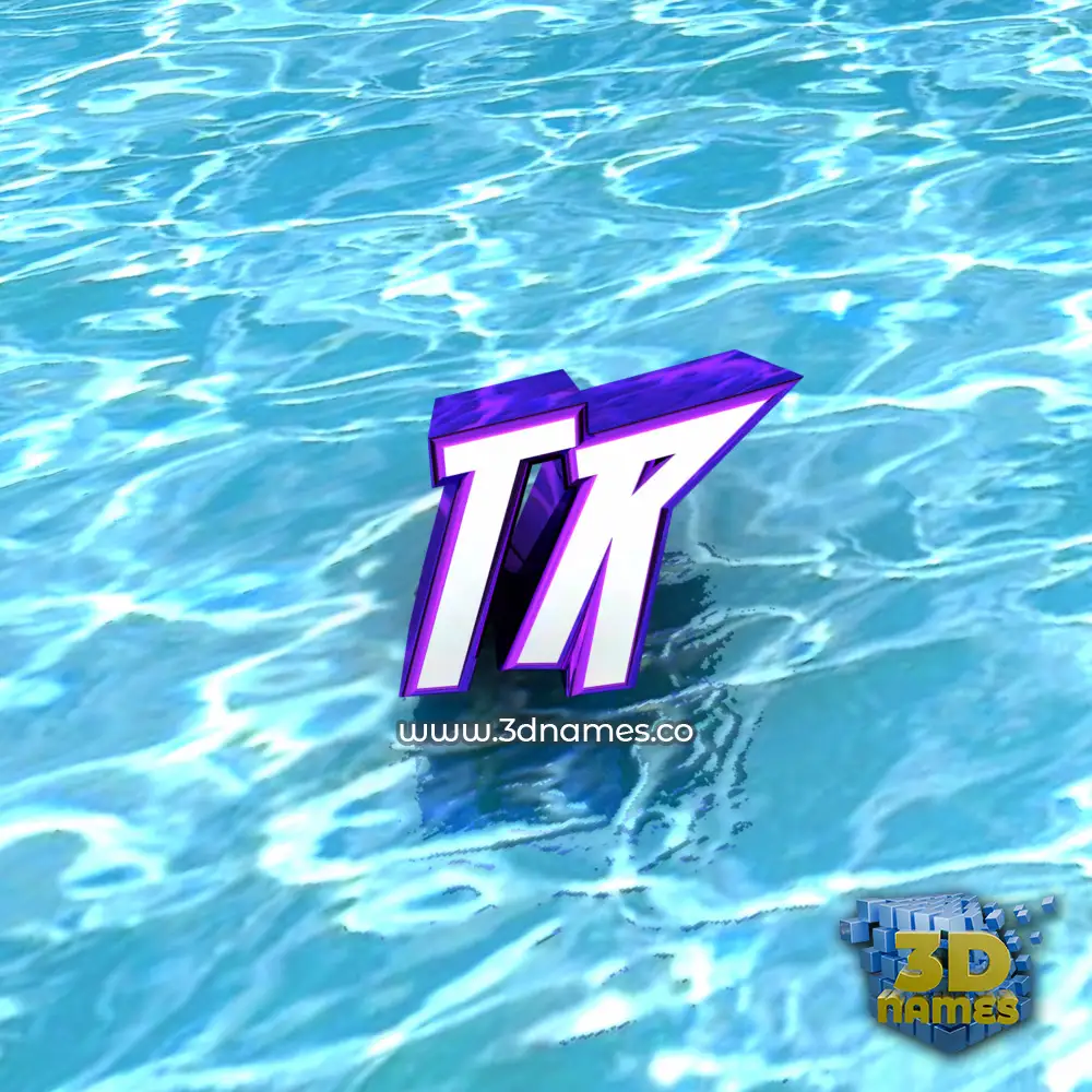 tr in Water style - 3D name wallpaper