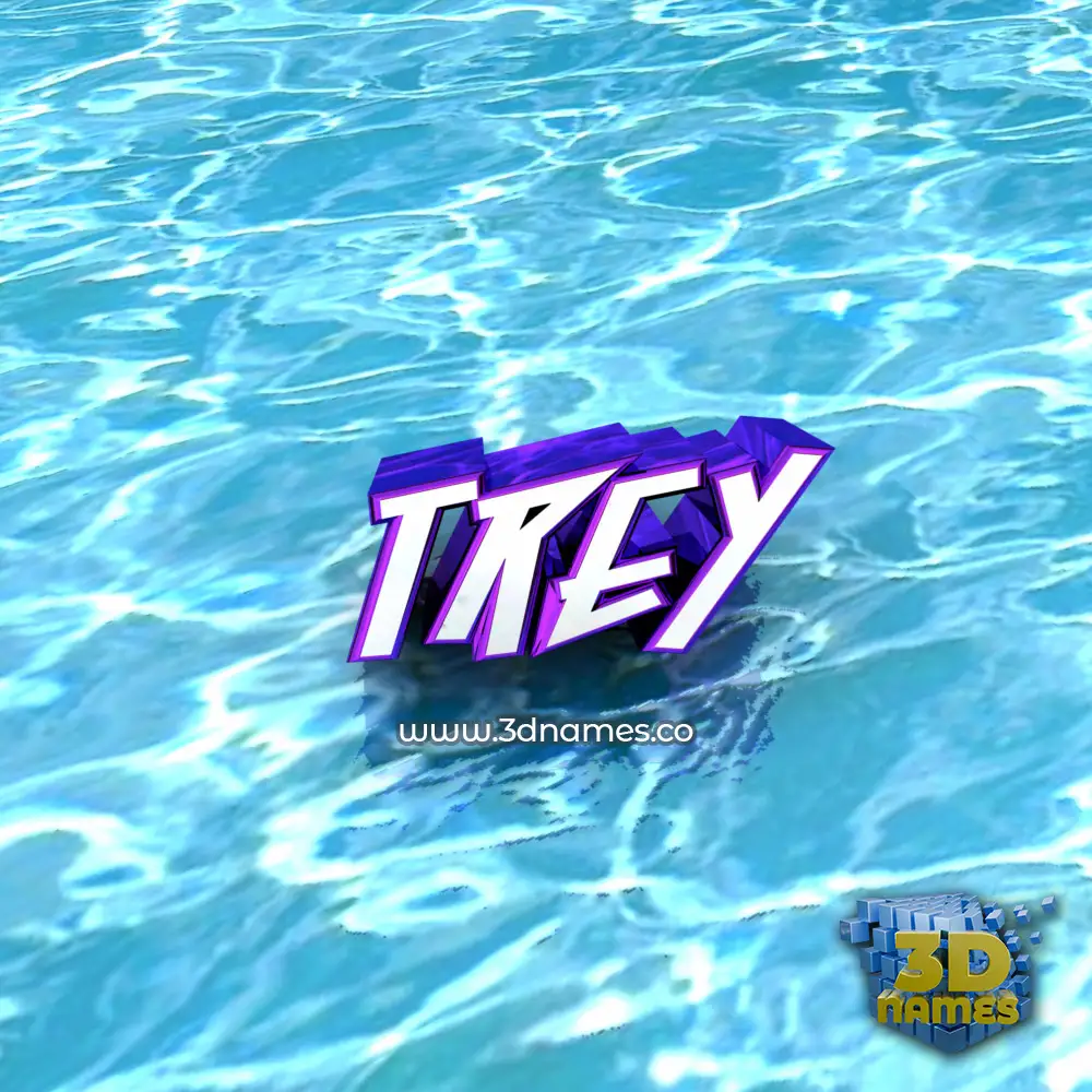 trey in Water style - 3D name wallpaper