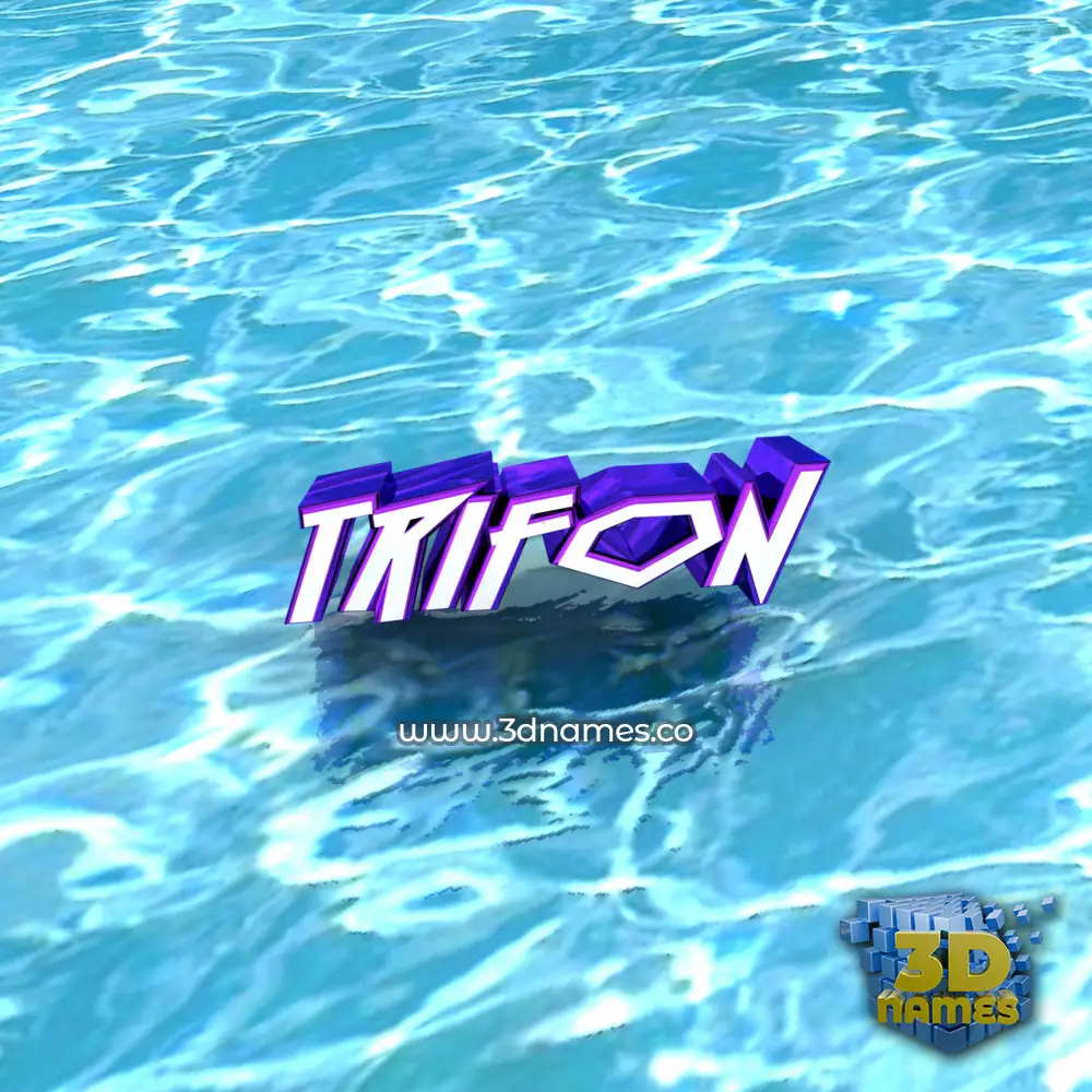 trifon in Water style - 3D name wallpaper