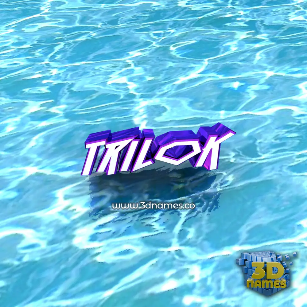 trilok in Water style - 3D name wallpaper