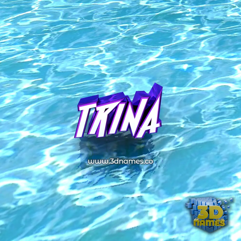 trina in Water style - 3D name wallpaper