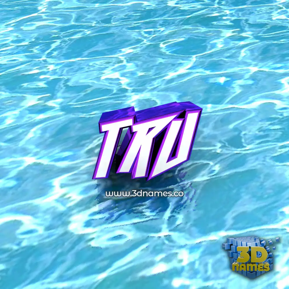 tru in Water style - 3D name wallpaper