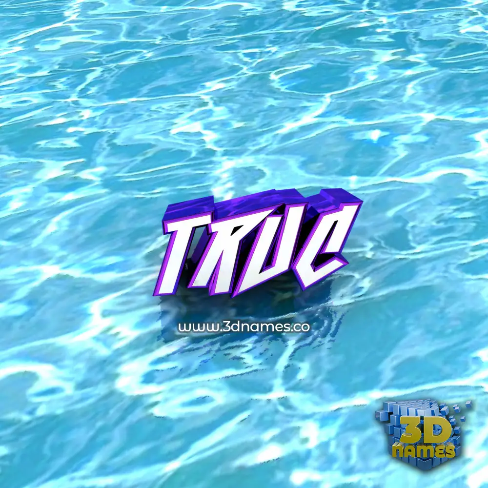 truc in Water style - 3D name wallpaper