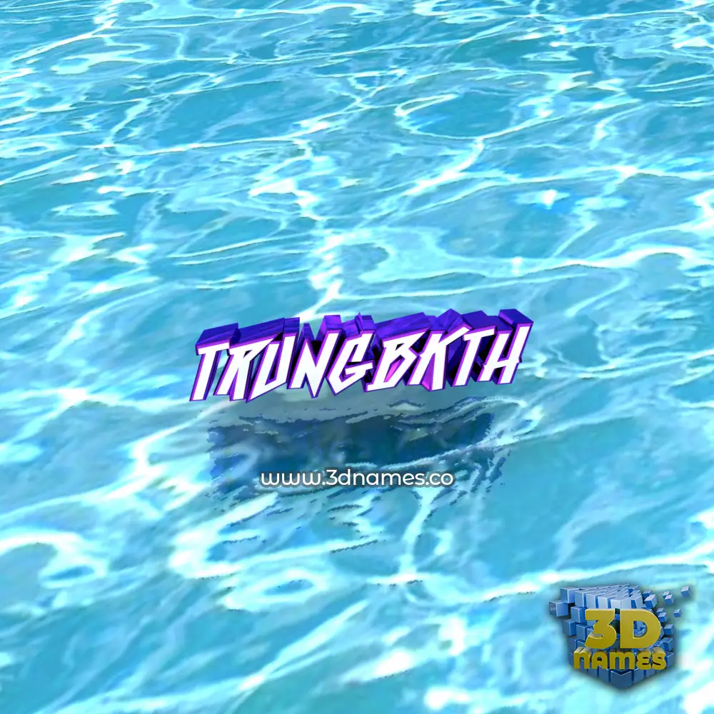trungbkth in Water style - 3D name wallpaper