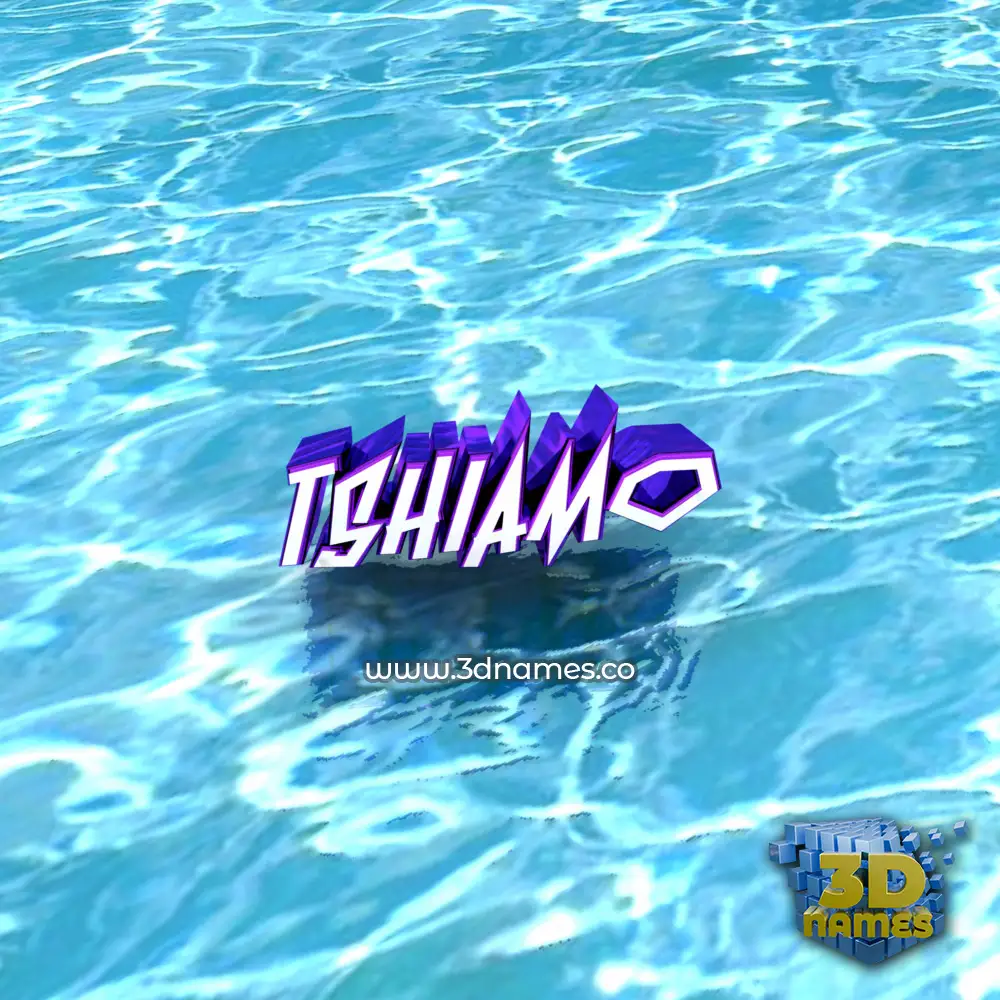 tshiamo in Water style - 3D name wallpaper