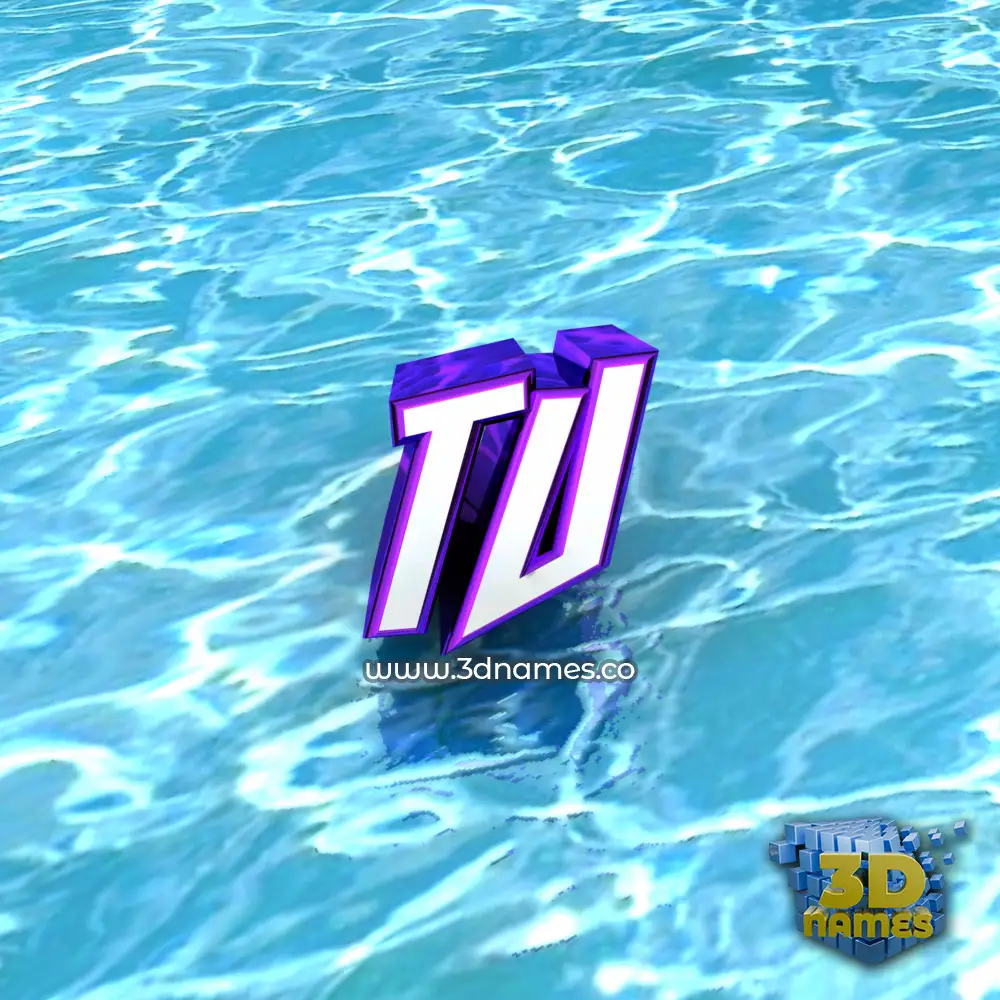 tu in Water style - 3D name wallpaper