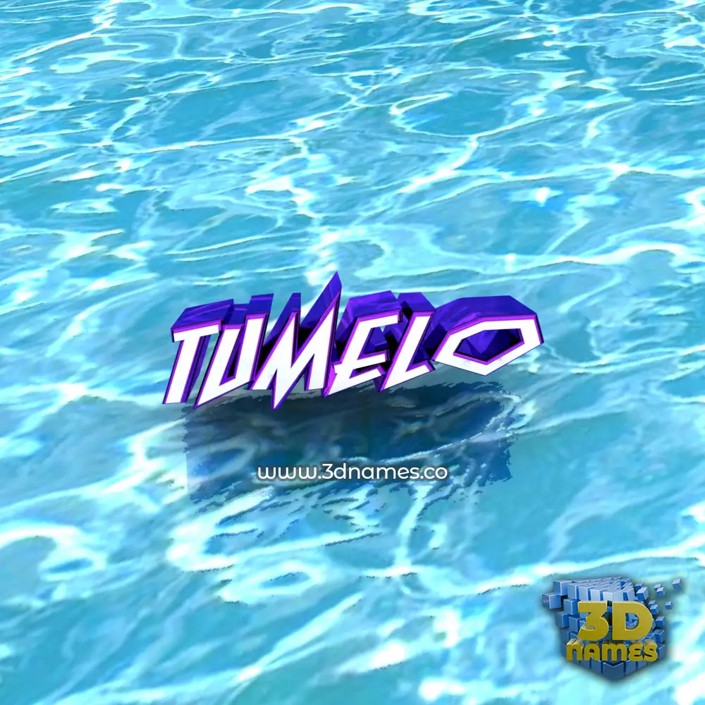 tumelo in Water style - 3D name wallpaper