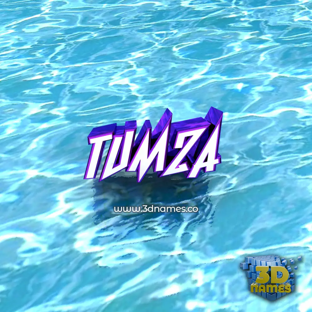 tumza in Water style - 3D name wallpaper