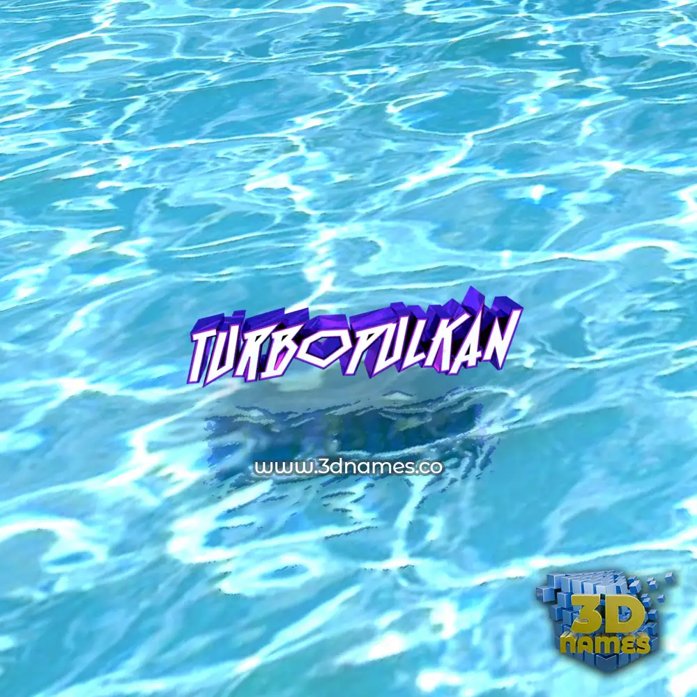 turbopulkan in Water style - 3D name wallpaper