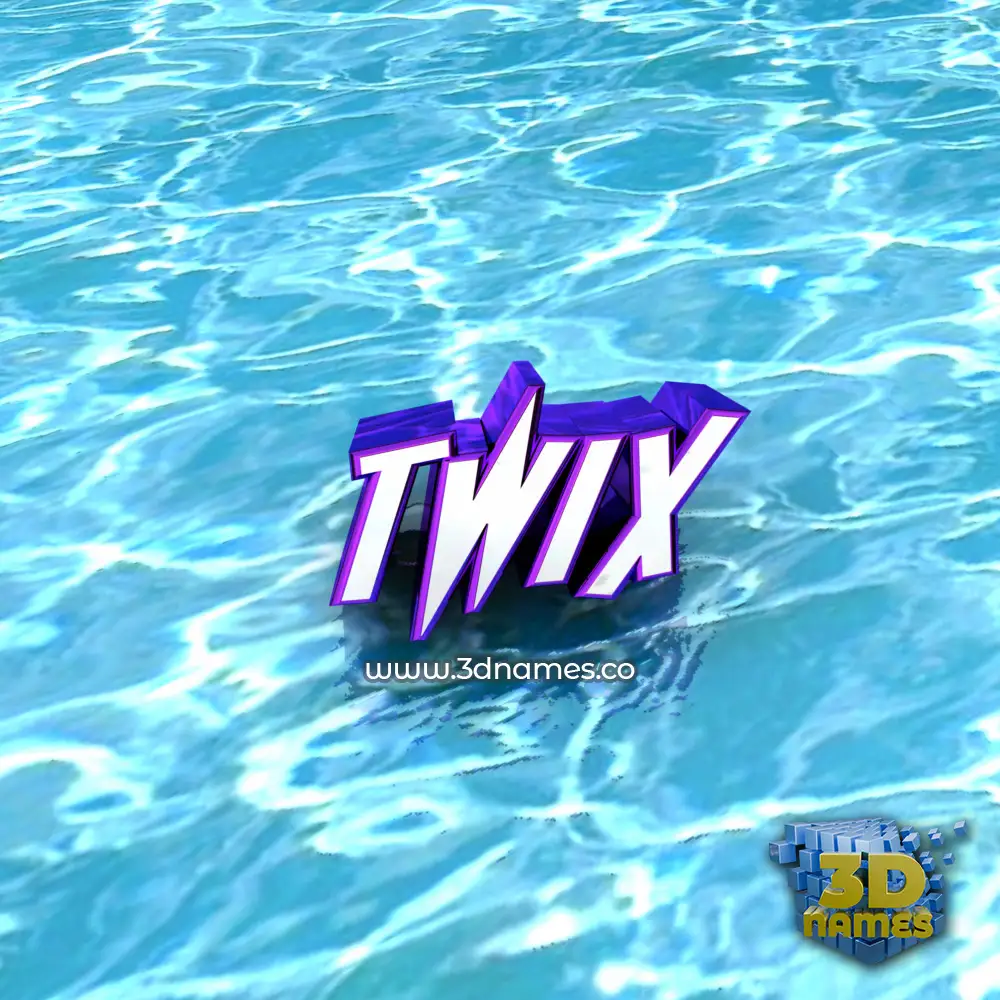 twix in Water style - 3D name wallpaper