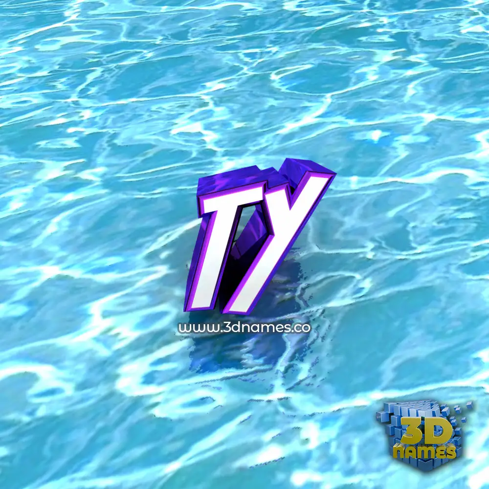 ty in Water style - 3D name wallpaper