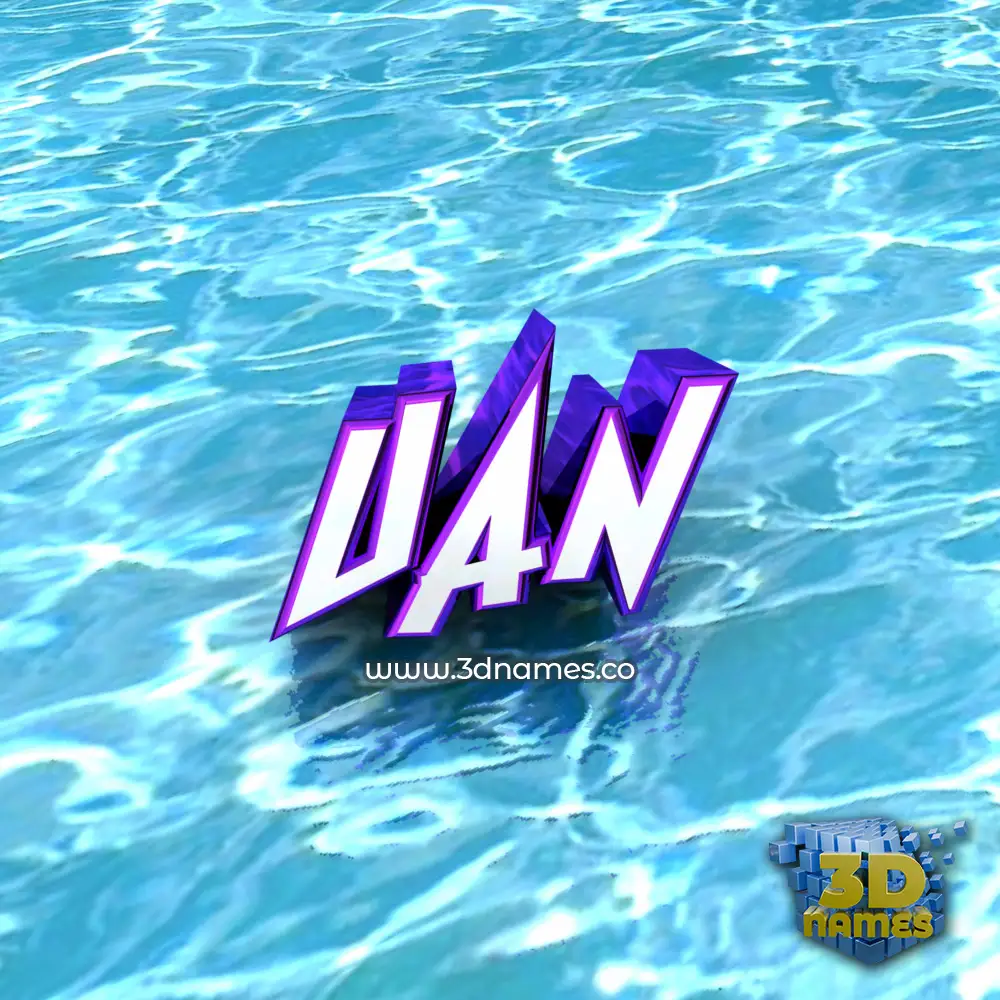 uan in Water style - 3D name wallpaper