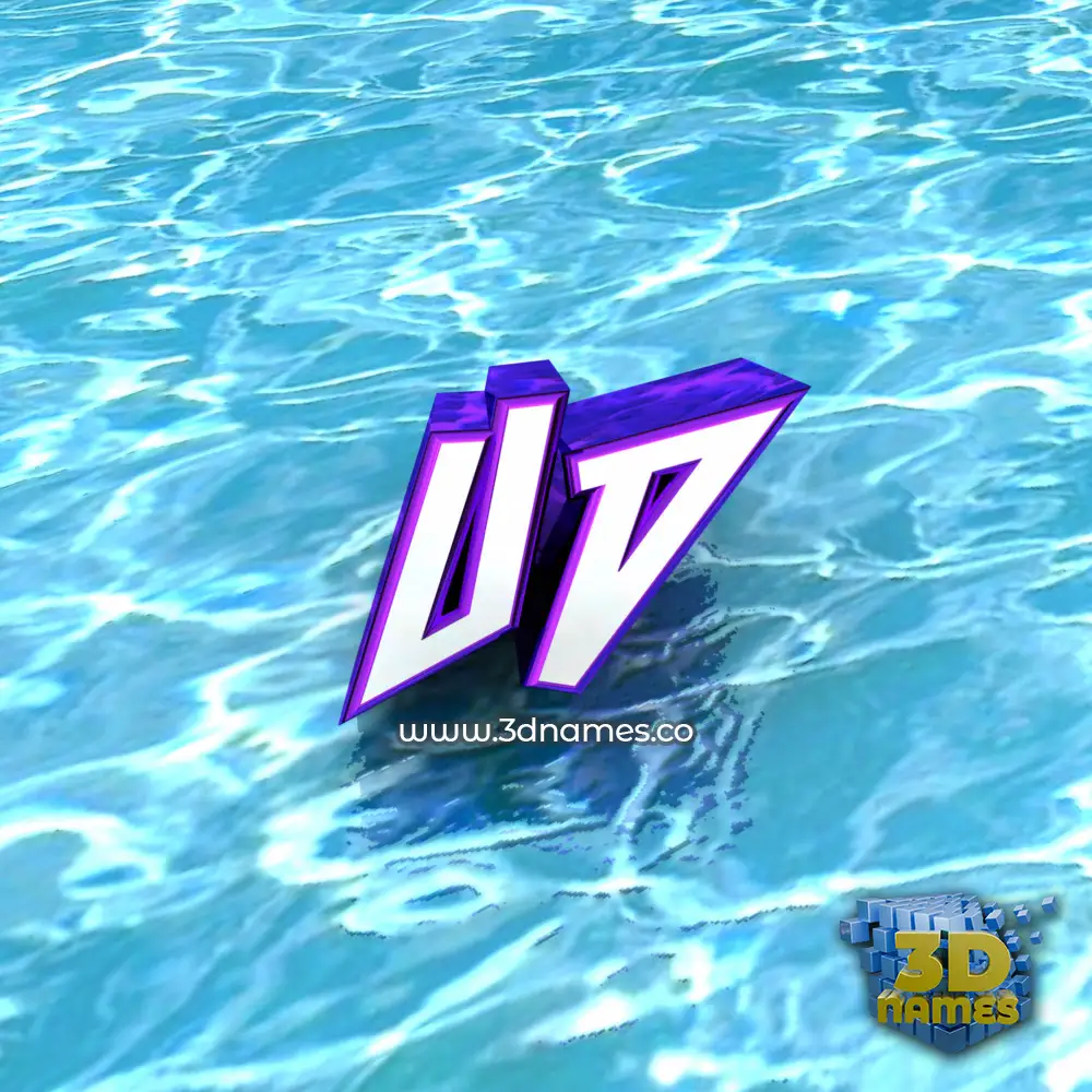 ud in Water style - 3D name wallpaper