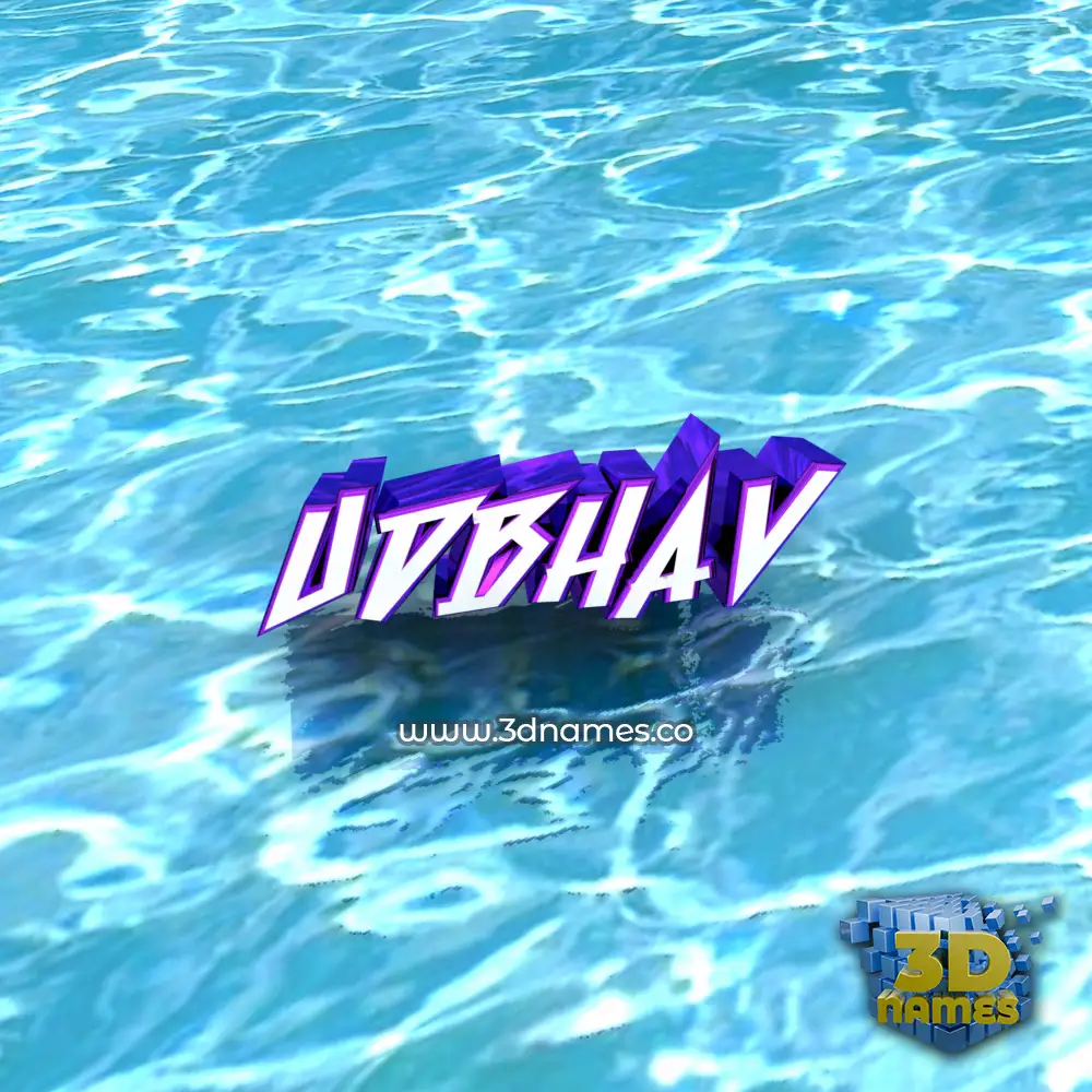 udbhav in Water style - 3D name wallpaper