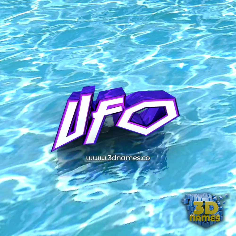 ufo in Water style - 3D name wallpaper