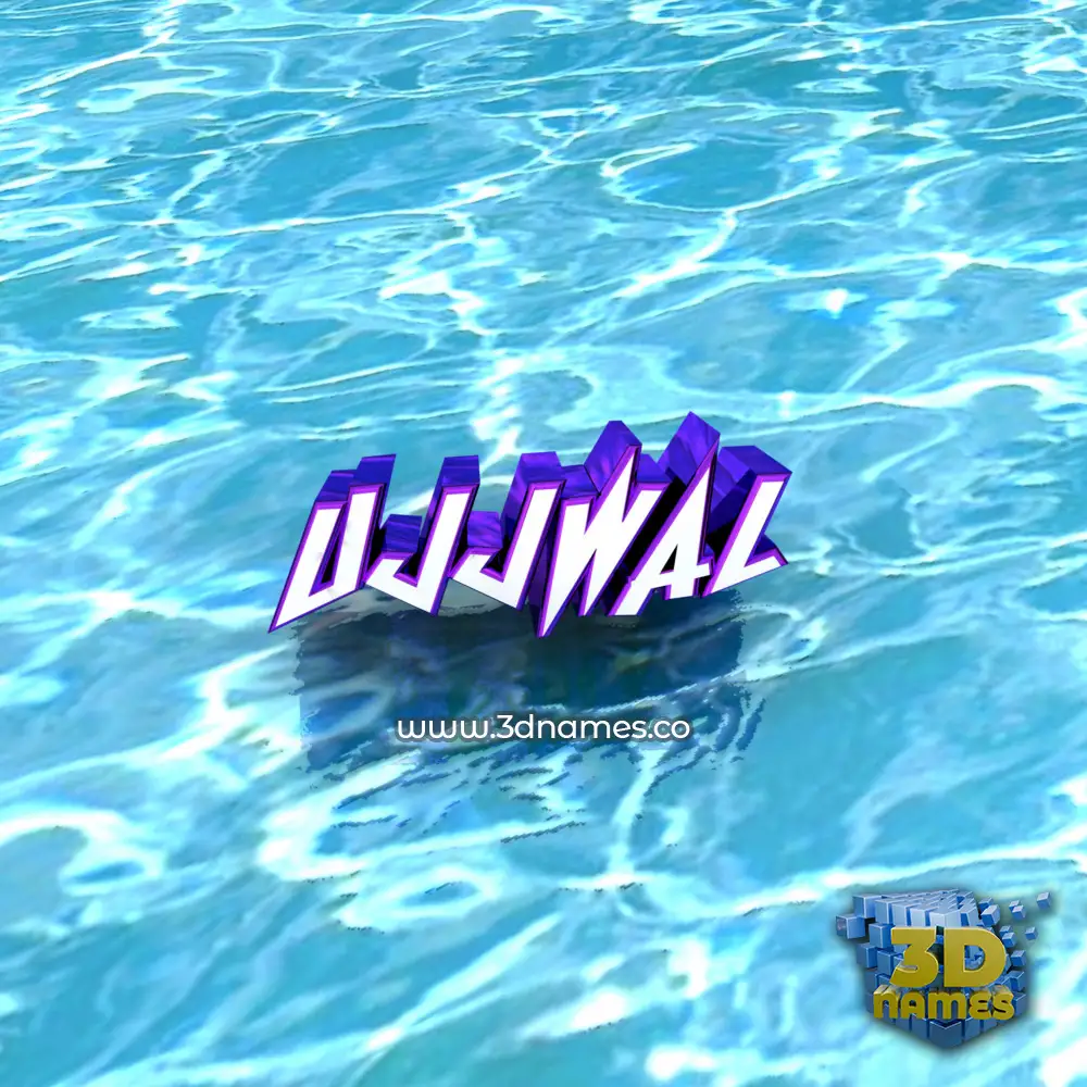 ujjwal in Water style - 3D name wallpaper