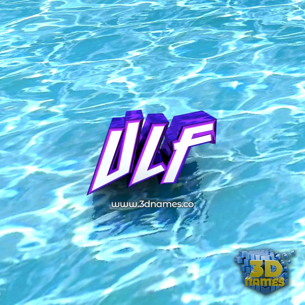 ulf in Water style - 3D name wallpaper