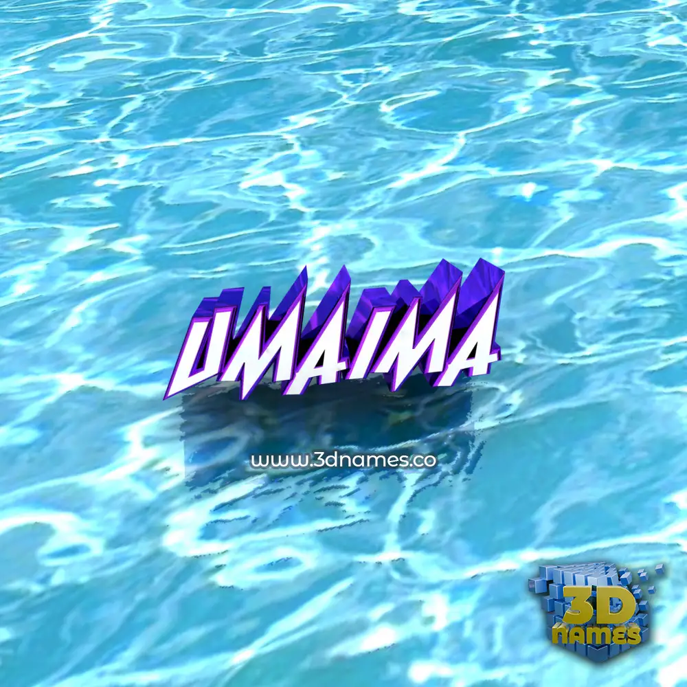 umaima in Water style - 3D name wallpaper