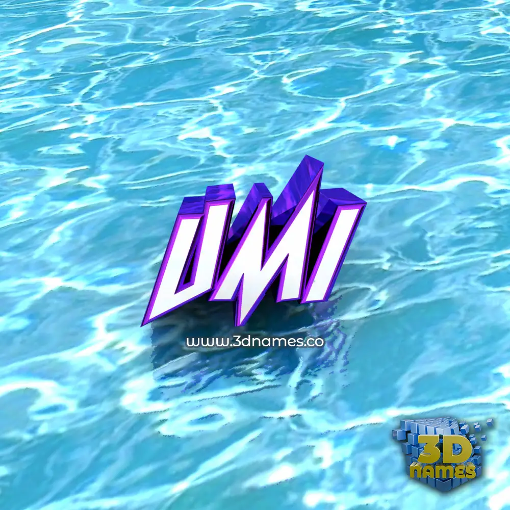 umi in Water style - 3D name wallpaper