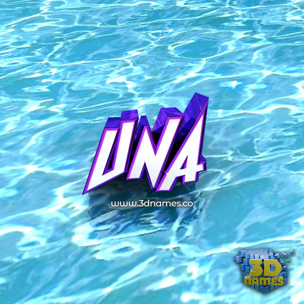 una in Water style - 3D name wallpaper