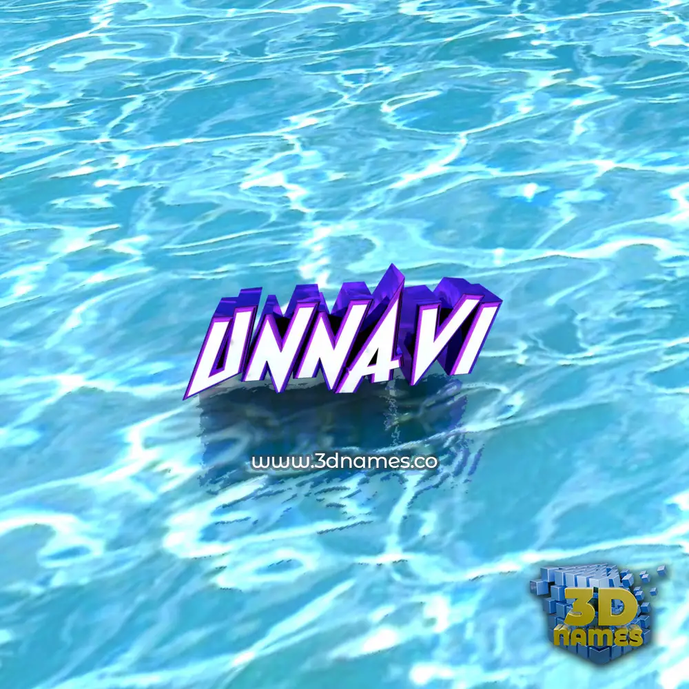 unnavi in Water style - 3D name wallpaper