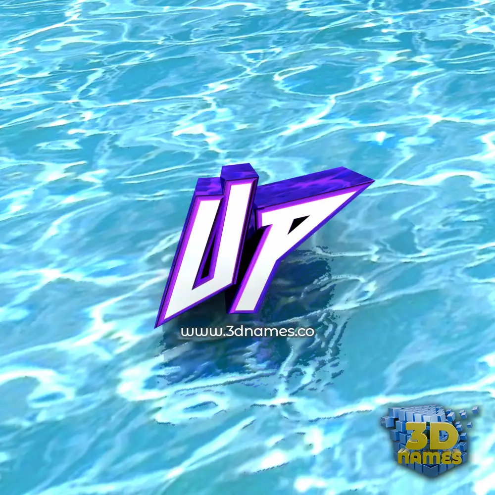 up in Water style - 3D name wallpaper