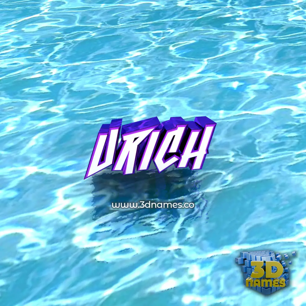 urich in Water style - 3D name wallpaper