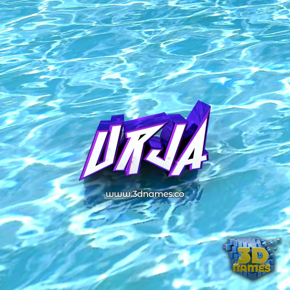 urja in Water style - 3D name wallpaper