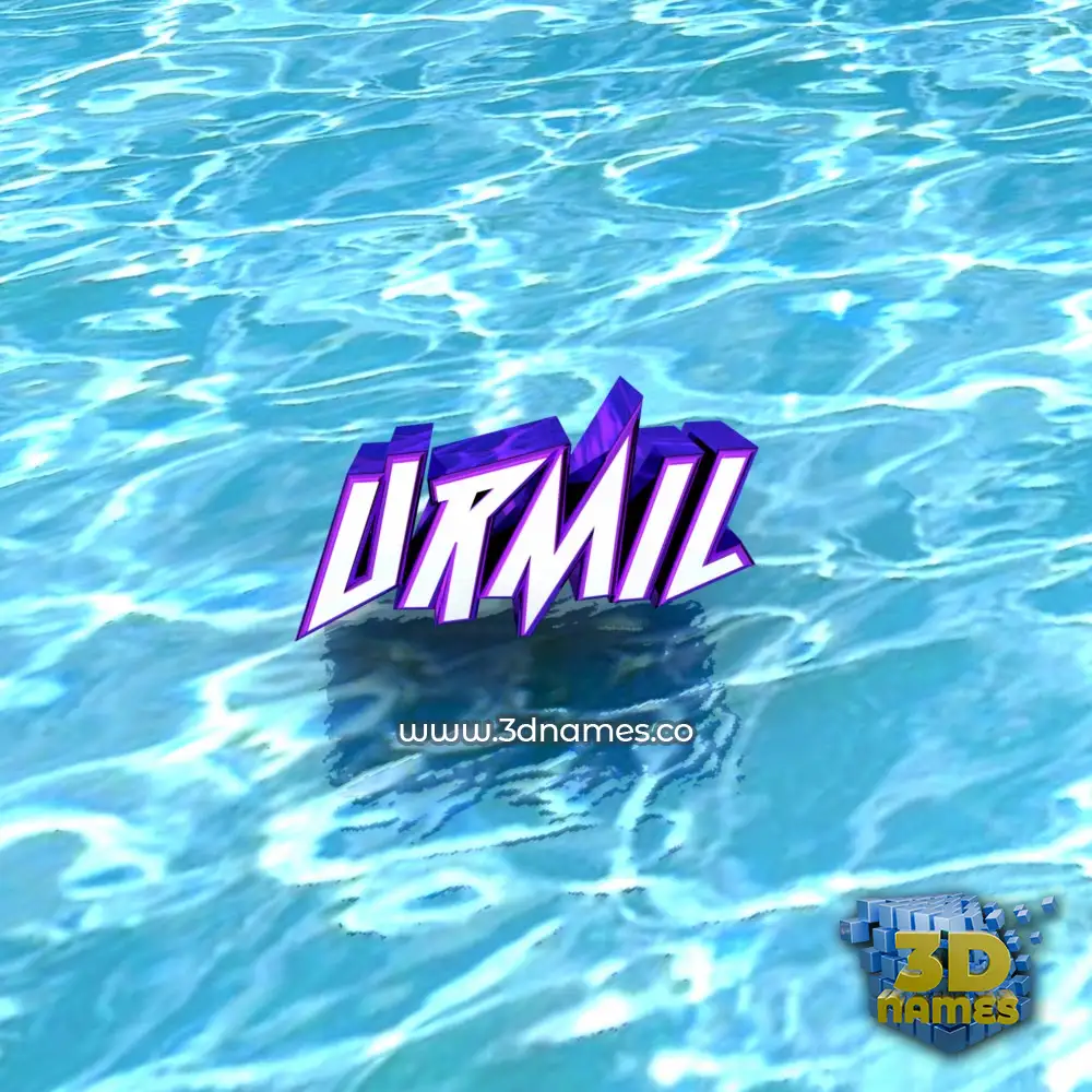 urmil in Water style - 3D name wallpaper