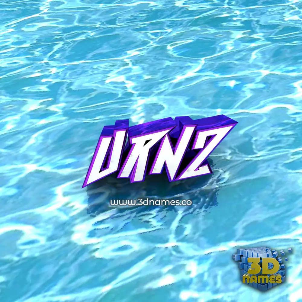 urnz in Water style - 3D name wallpaper