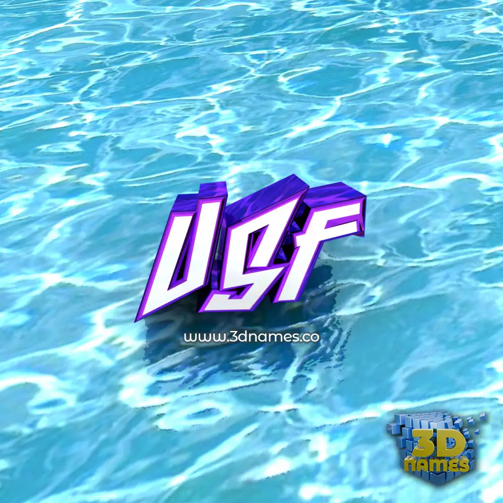 usf in Water style - 3D name wallpaper