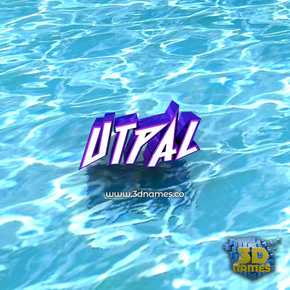 utpal in Water style - 3D name wallpaper