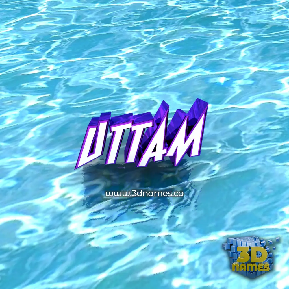 uttam in Water style - 3D name wallpaper