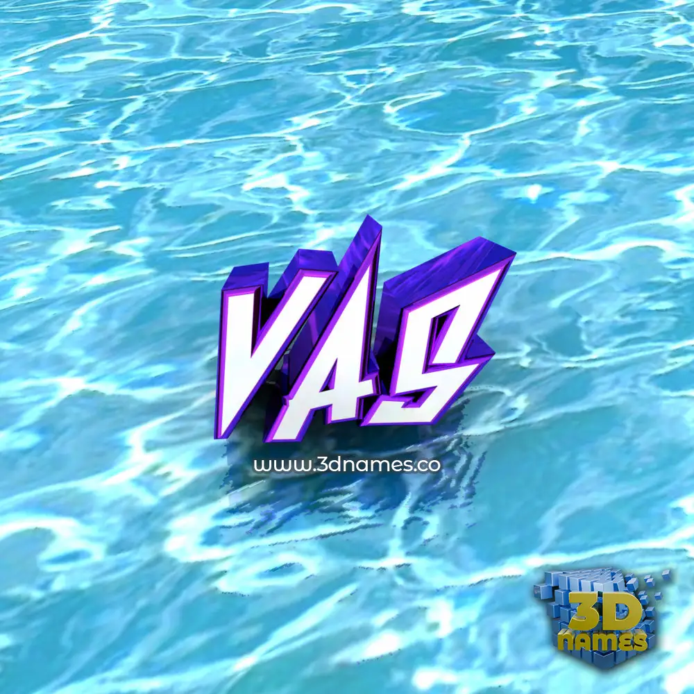 vas in Water style - 3D name wallpaper