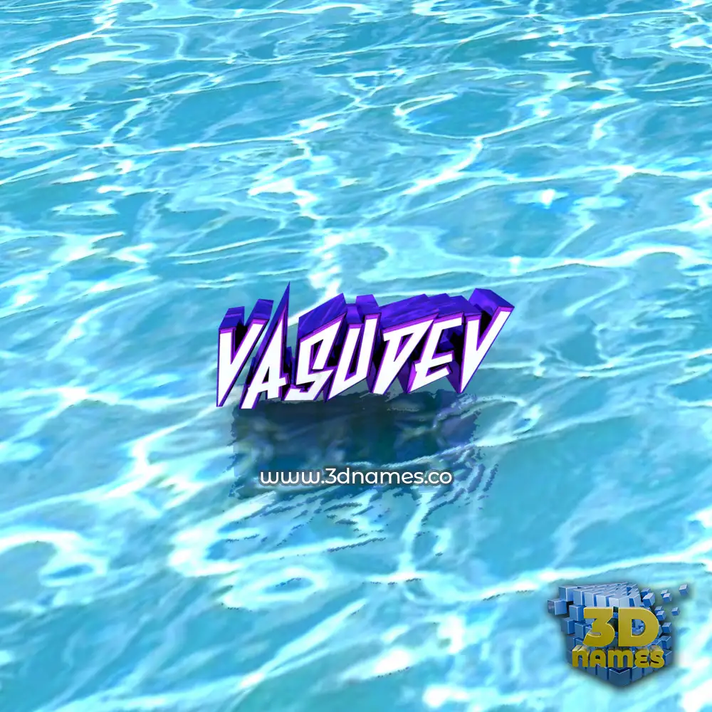 vasudev in Water style - 3D name wallpaper