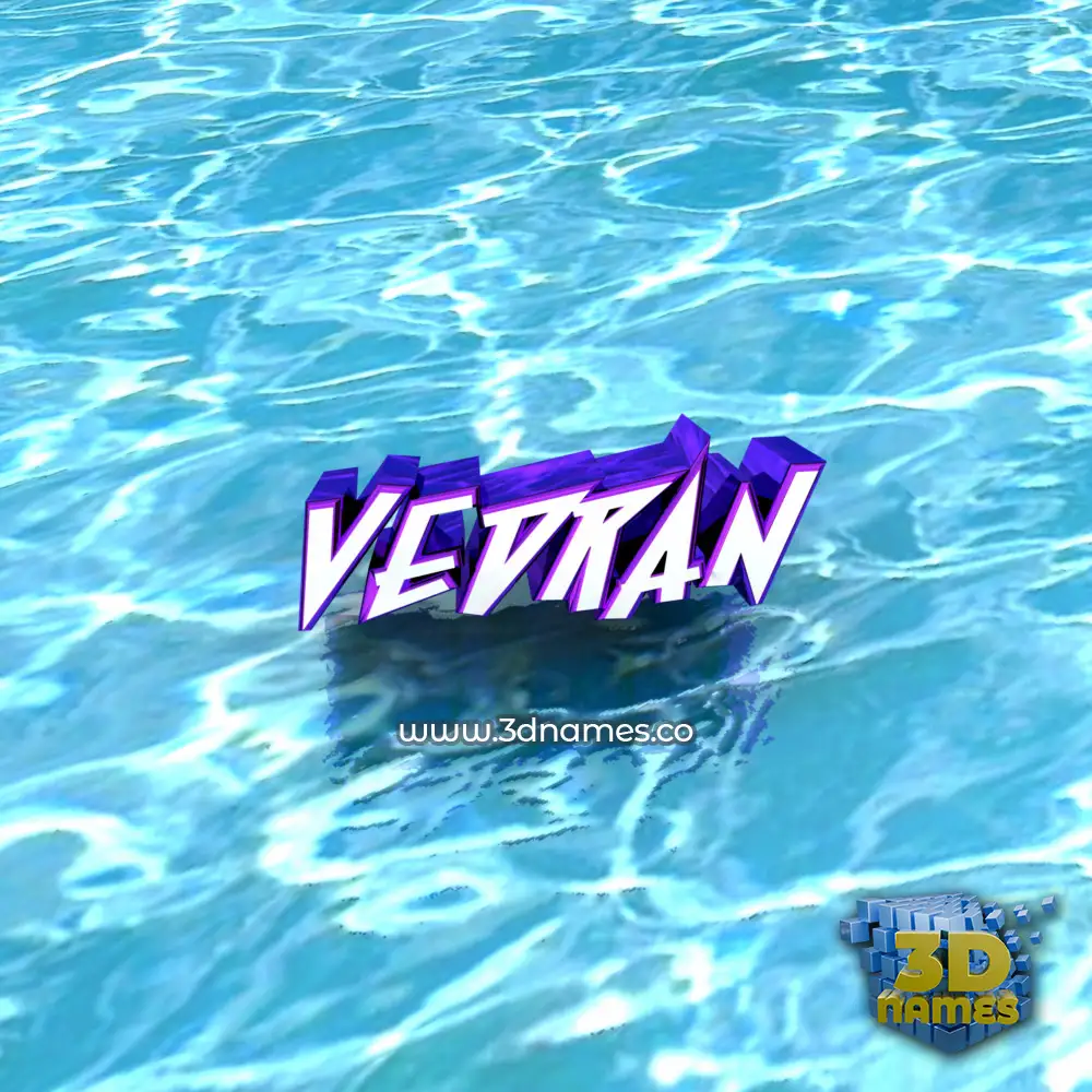 vedran in Water style - 3D name wallpaper