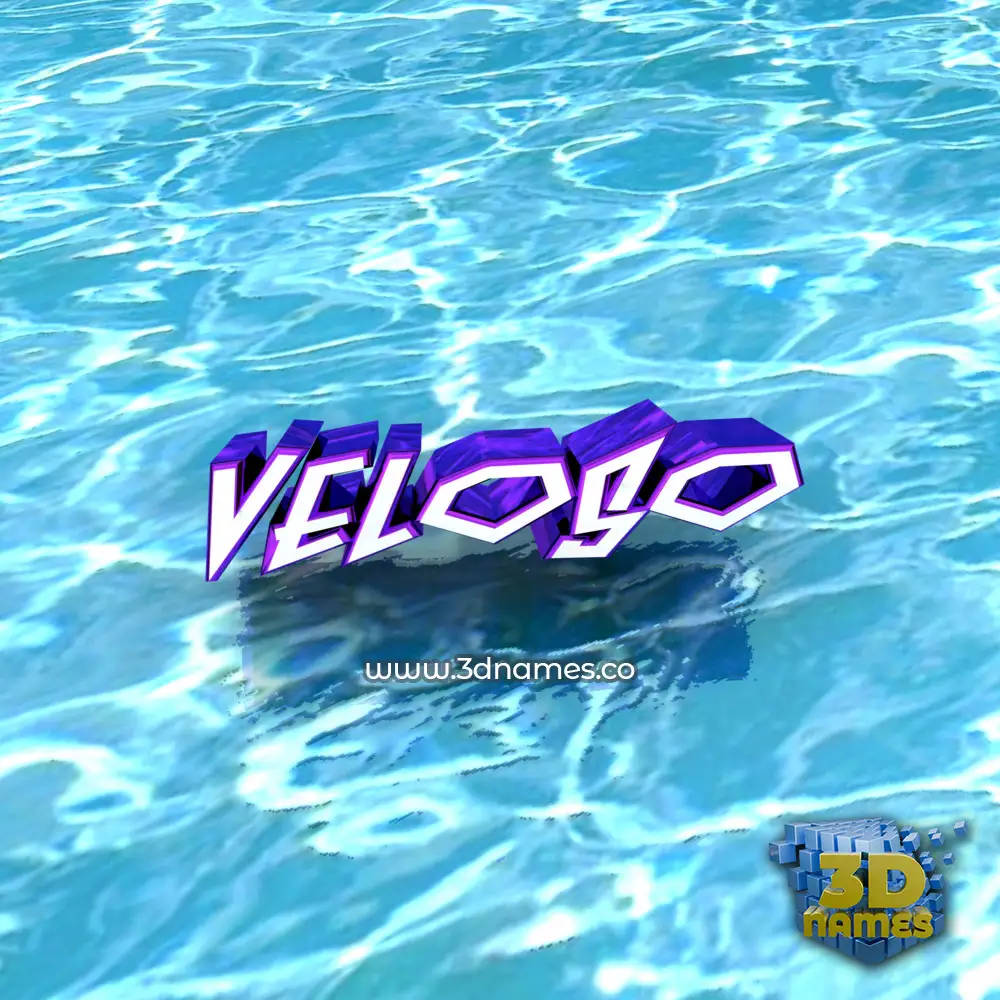 veloso in Water style - 3D name wallpaper