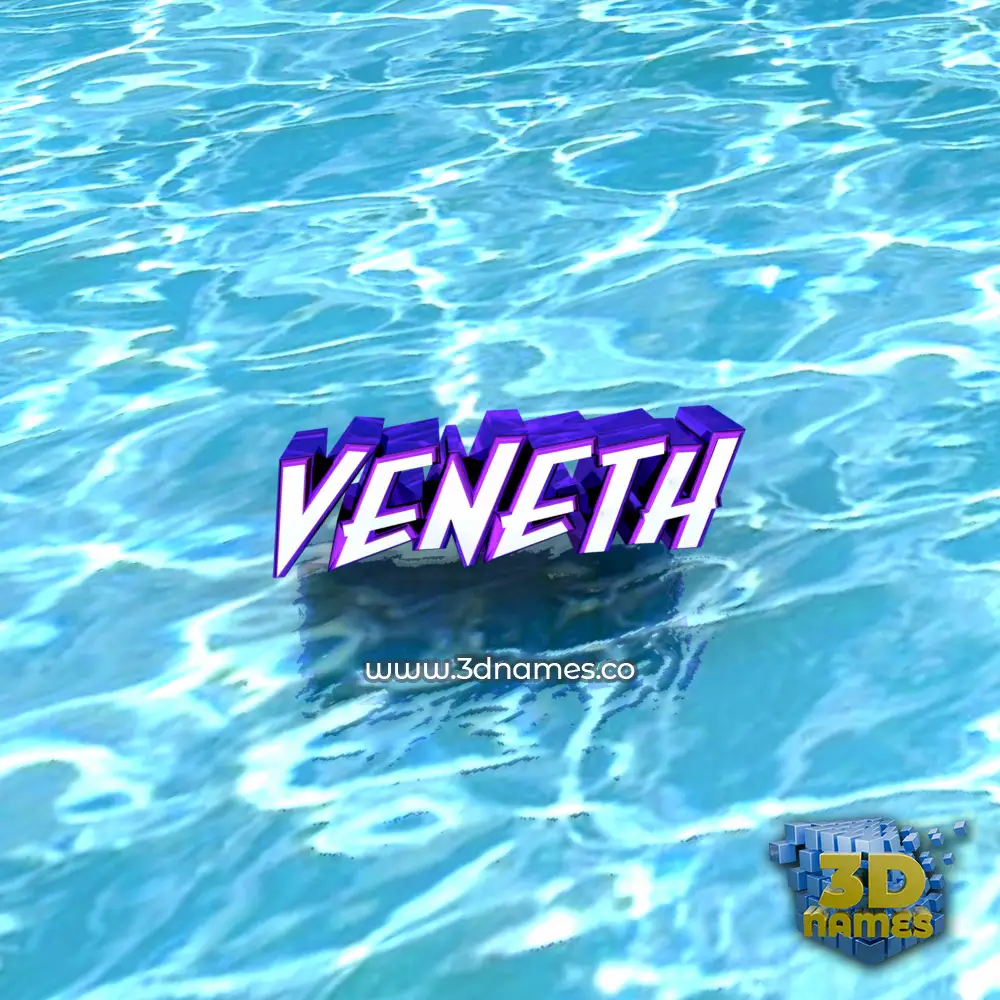 veneth in Water style - 3D name wallpaper