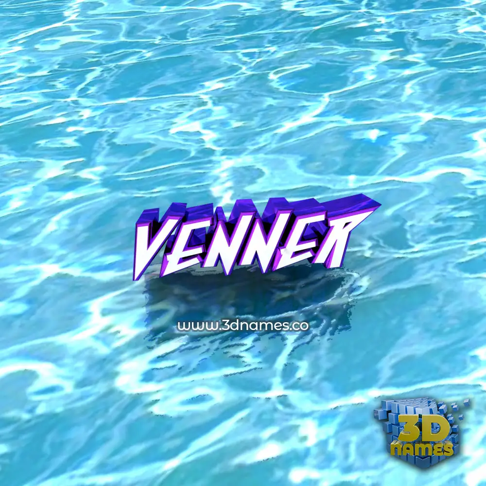 venner in Water style - 3D name wallpaper
