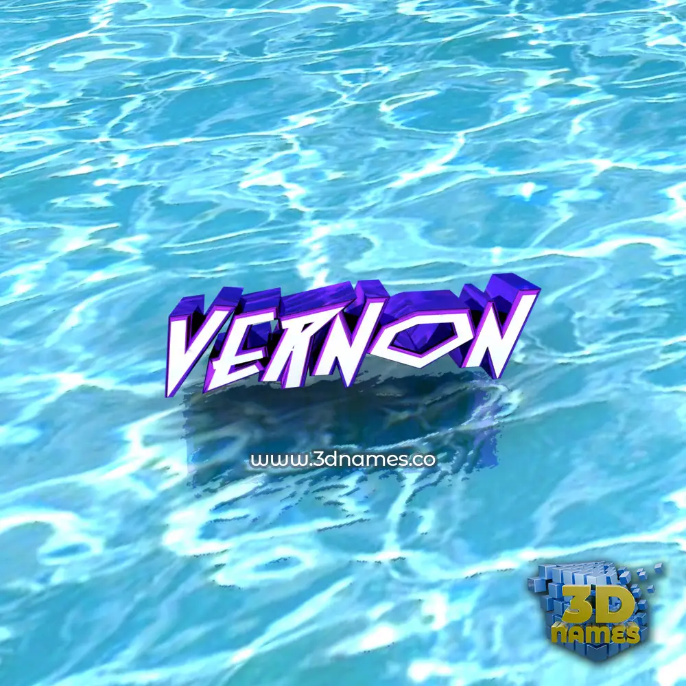 vernon in Water style - 3D name wallpaper
