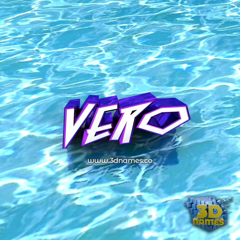 vero in Water style - 3D name wallpaper