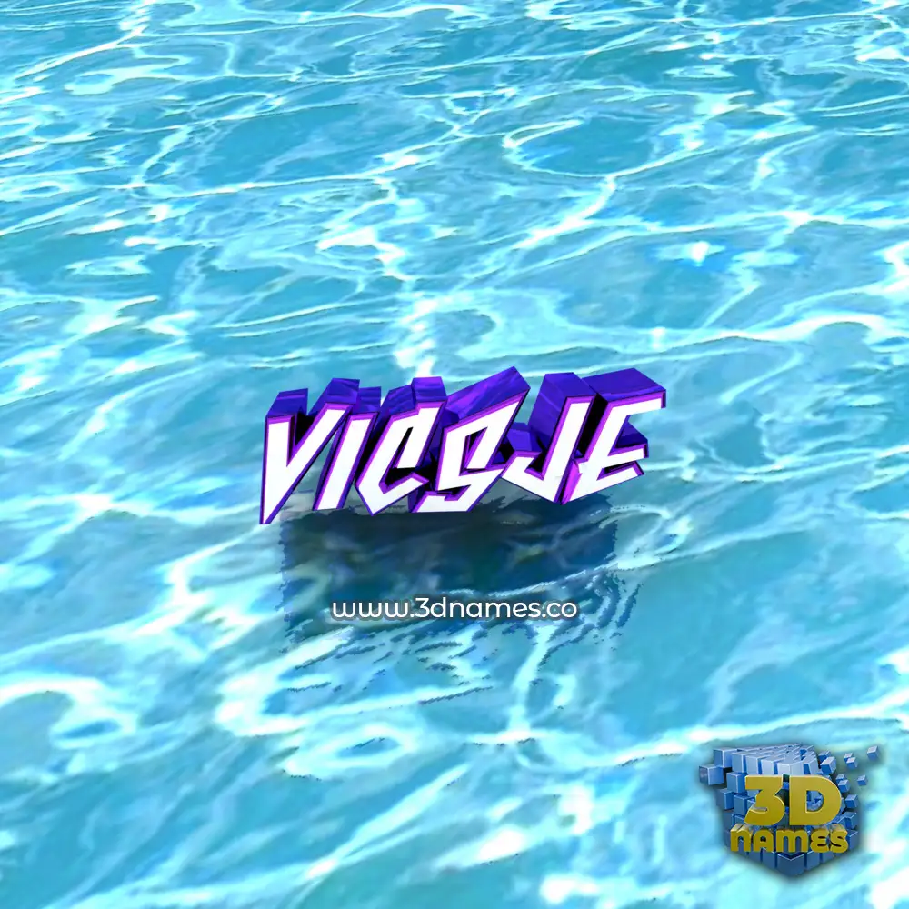 vicsje in Water style - 3D name wallpaper