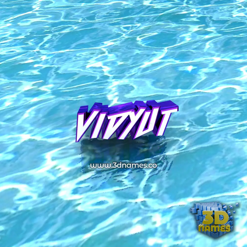 vidyut in Water style - 3D name wallpaper