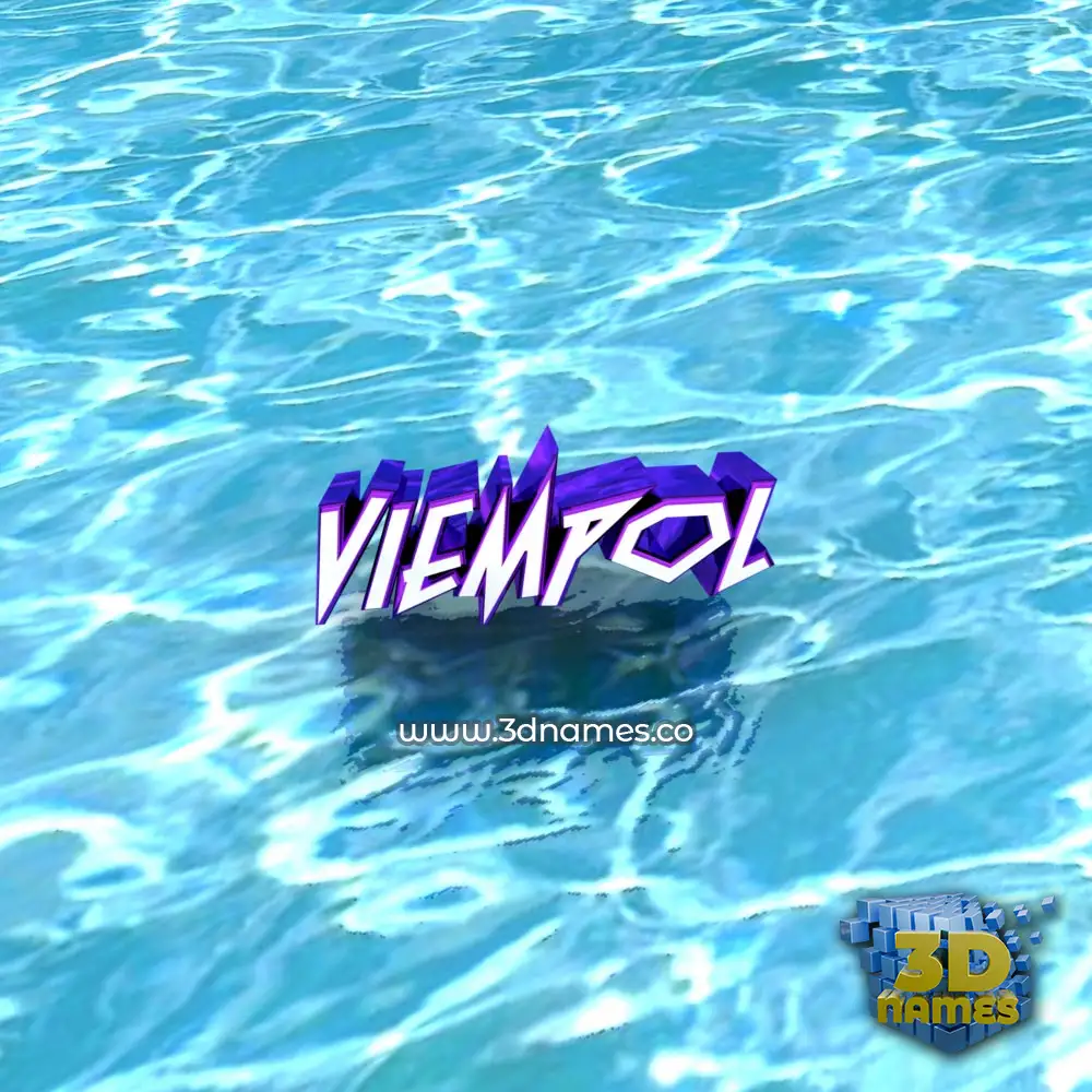 viempol in Water style - 3D name wallpaper