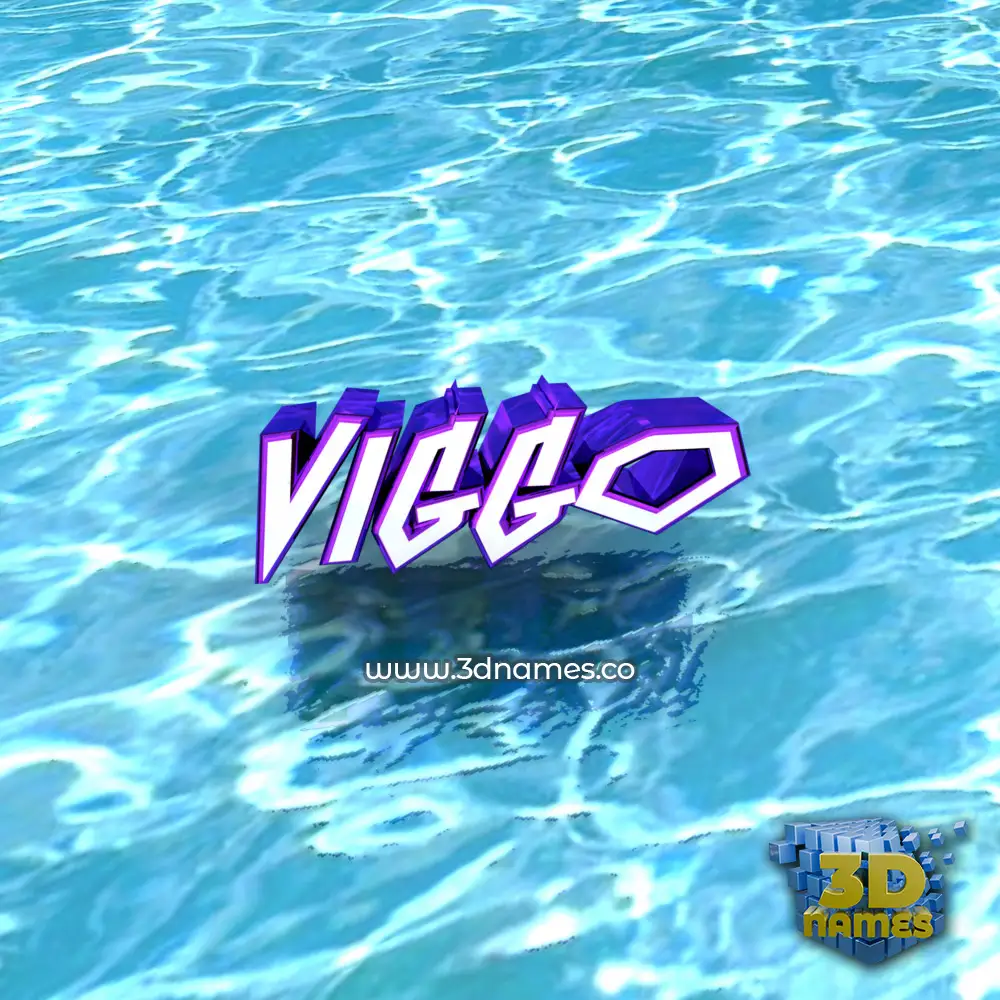 viggo in Water style - 3D name wallpaper