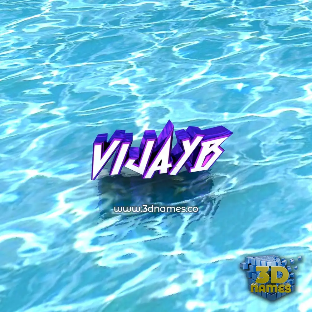 vijayb in Water style - 3D name wallpaper