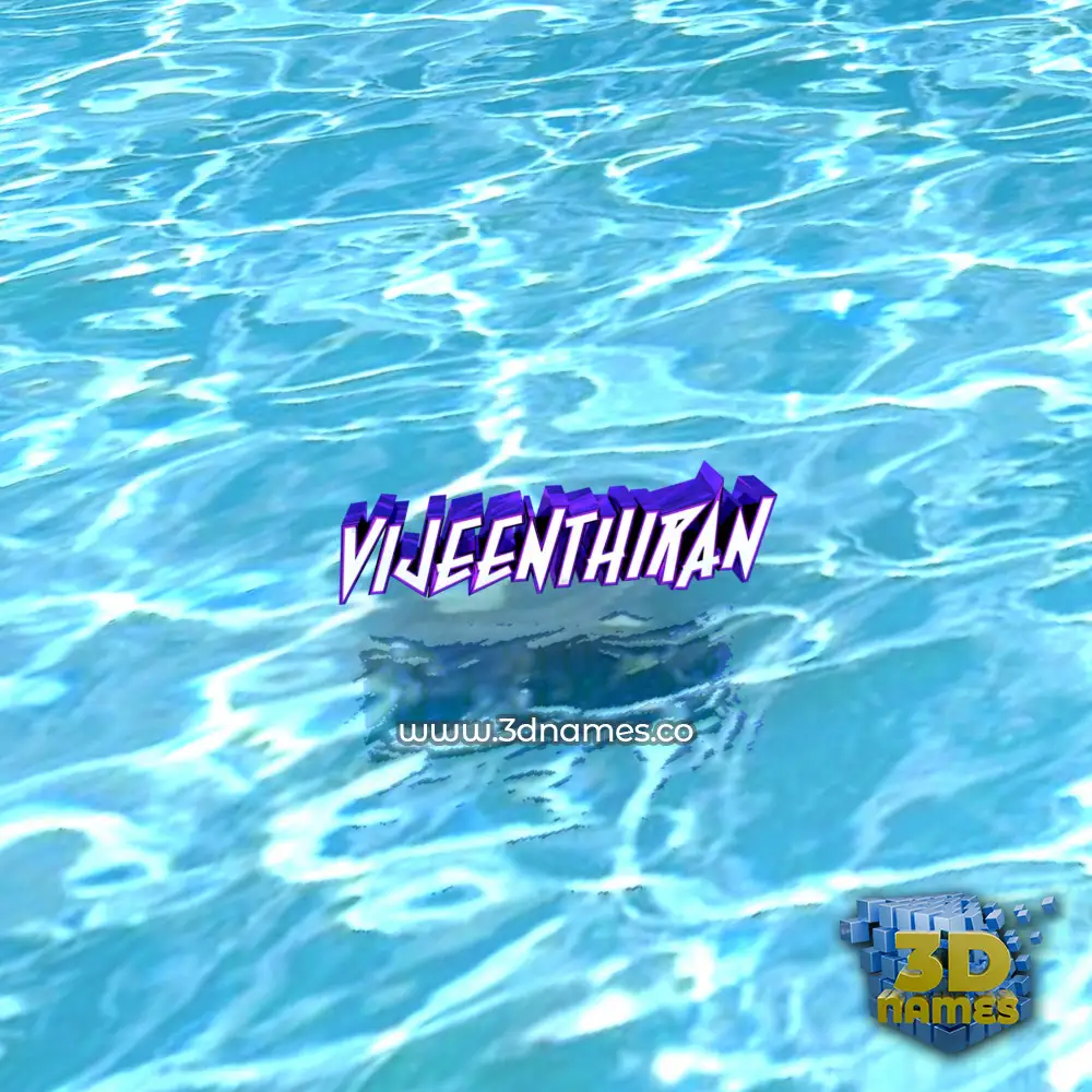 vijeenthiran in Water style - 3D name wallpaper