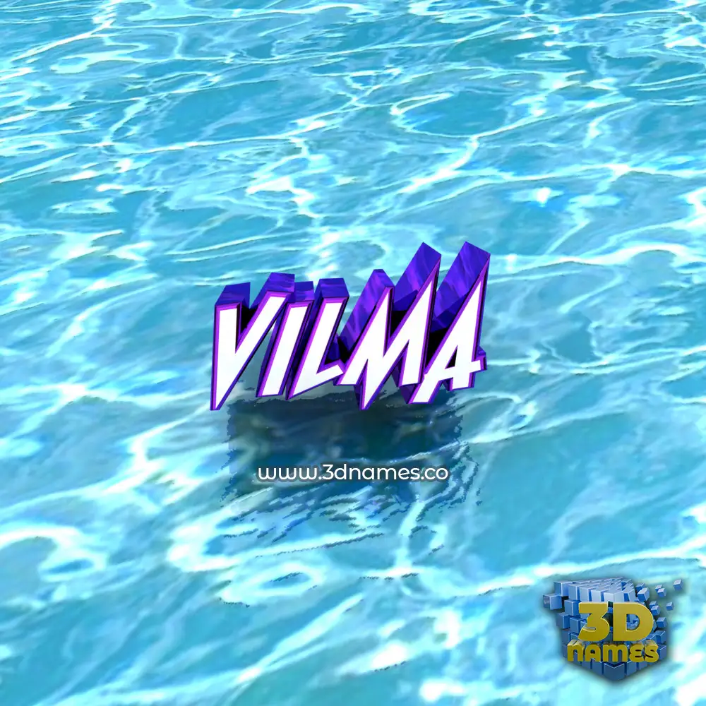 vilma in Water style - 3D name wallpaper