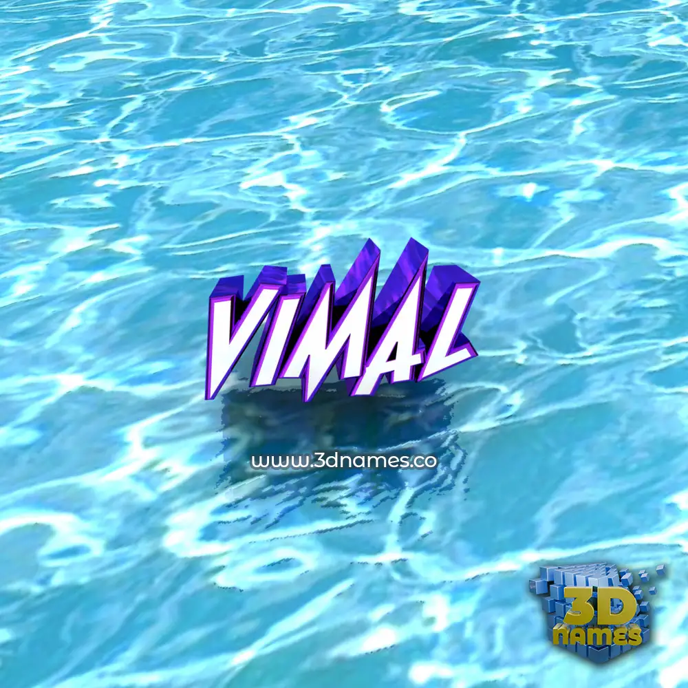 vimal in Water style - 3D name wallpaper